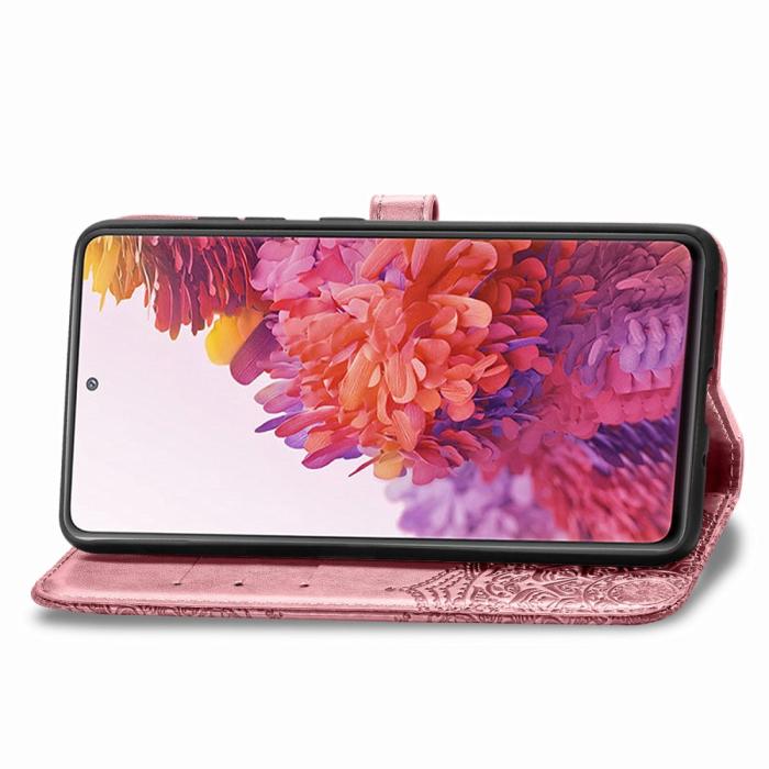 Bild 4,  Samsung Galaxy S20 FE - Mandala Läder Fodral - Roséguld - Teknikhallen.se