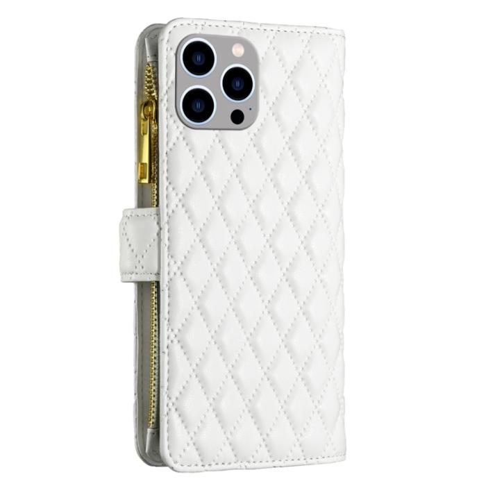 Bild 3, BINFEN BINFEN iPhone 15 Pro Max Fodral Diamond Multifunktionell Vit - Teknikhallen.se