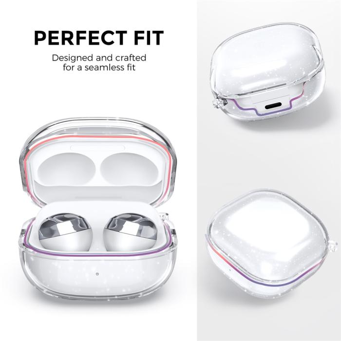 Bild 6, AHASTYLE AHASTYLE Galaxy Buds 2/2 Pro/Pro/Live Skal TPU Glitter - Teknikhallen.se