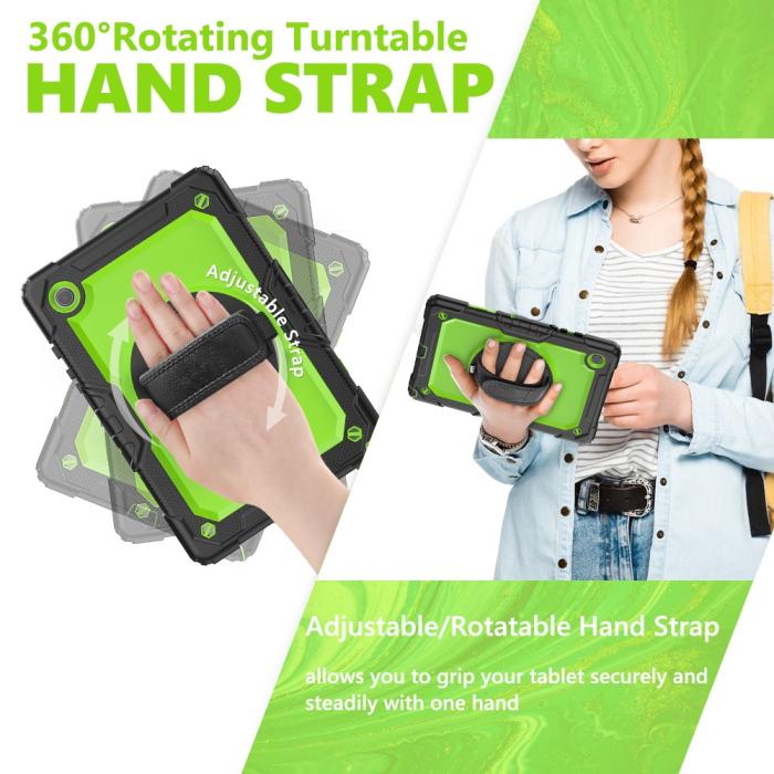 Bild 5,  Galaxy Tab A8 10.5 Skal Shockproof Hybrid Kickstand Strap - Teknikhallen.se
