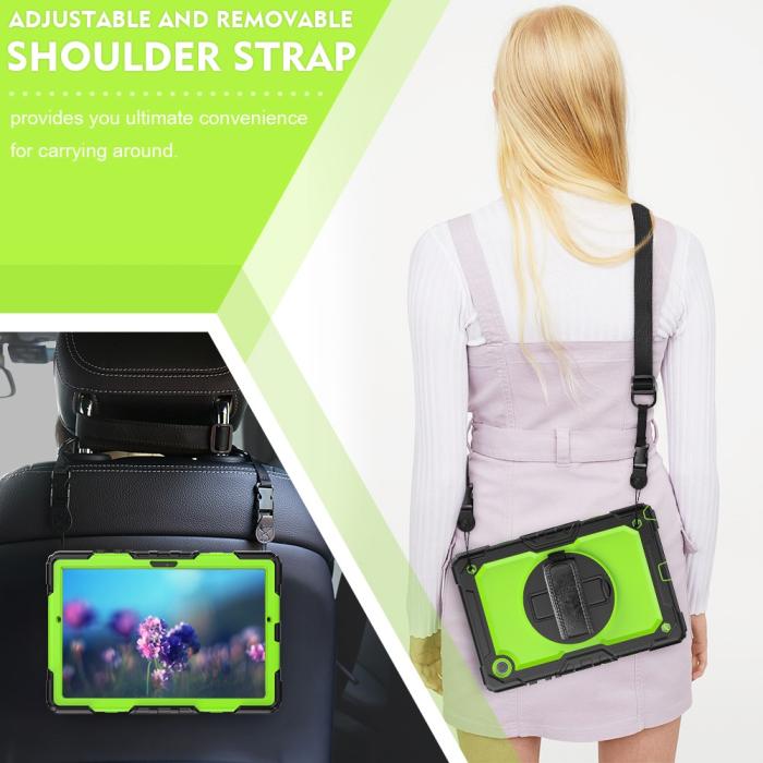 Bild 6,  Galaxy Tab A8 10.5 Skal Shockproof Hybrid Kickstand Strap - Teknikhallen.se
