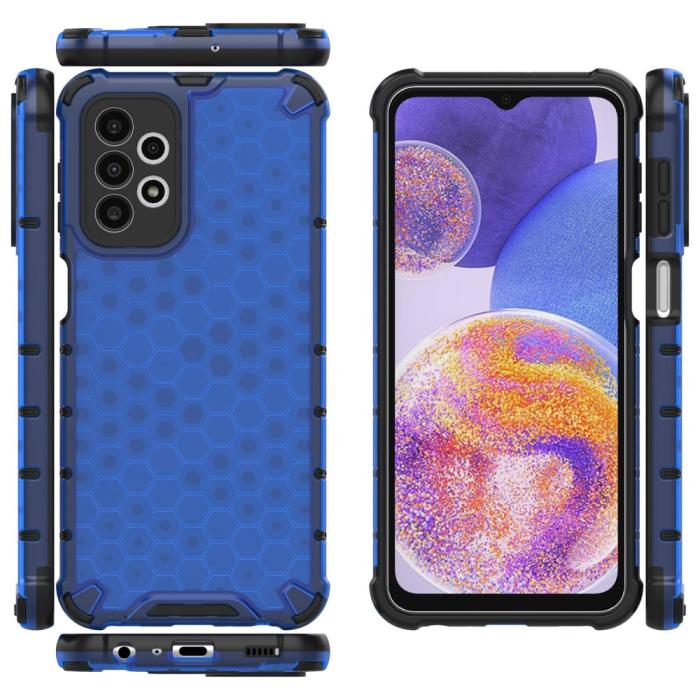 Bild 5,  Samsung Galaxy A23 5G Skal Honeycomb Shockproof Blå - Teknikhallen.se