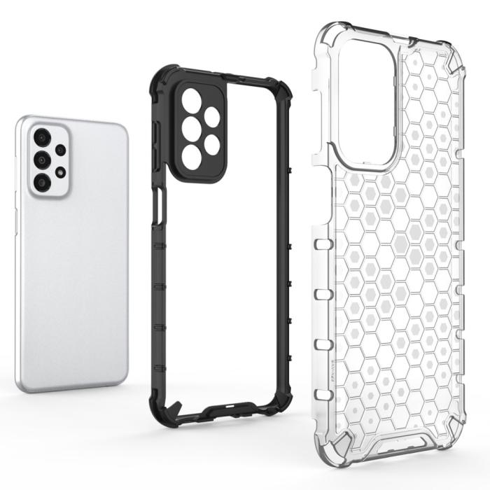 Bild 2,  Samsung Galaxy A23 5G Skal Honeycomb Shockproof Röd - Teknikhallen.se