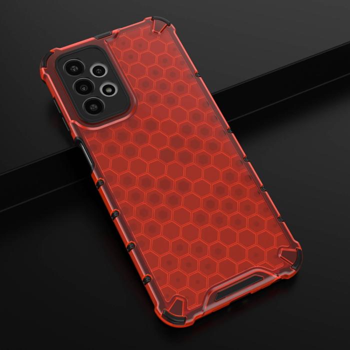 Bild 3,  Samsung Galaxy A23 5G Skal Honeycomb Shockproof Röd - Teknikhallen.se