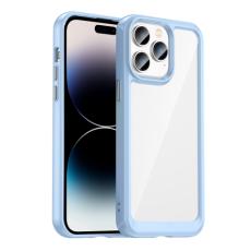  iPhone 14 Pro Max Skal Akryl/TPU Transparent/Bl&aring; - Teknikhallen.se