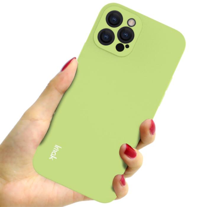 Bild 4, IMAK iPhone 12 Pro - IMAK Skin Touch Skal - Grön - Teknikhallen.se