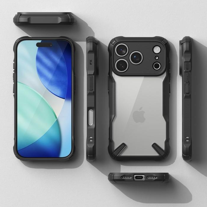 Bild 5, Ringke Ringke iPhone 17 Pro Max Skal Fusion X Svart - Teknikhallen.se