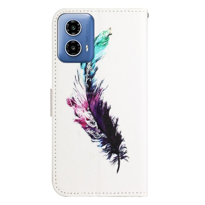 Bild 5,  Motorola Moto G35 5G Fodral Med Tryck Fjäder - Teknikhallen.se