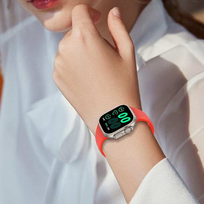 Bild 6, ColorPop Silikon Armband Butterfly Apple Watch 42/41/40/38 mm (S/M) Röd - Teknikhallen.se