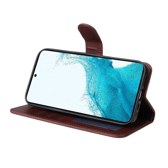 Bild 3,  Samsung Galaxy A54 5G Fodral Läder Brun - Teknikhallen.se