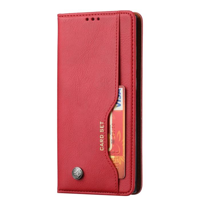 Bild 2,  Samsung Galaxy S22 Ultra Fodral Flip Frontficka Röd - Teknikhallen.se