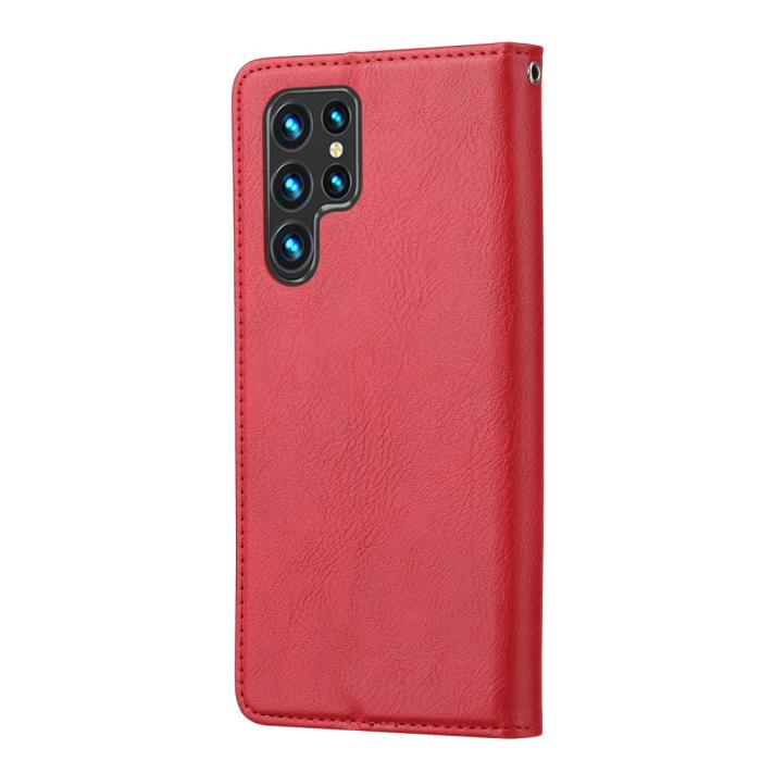 Bild 3,  Samsung Galaxy S22 Ultra Fodral Flip Frontficka Röd - Teknikhallen.se