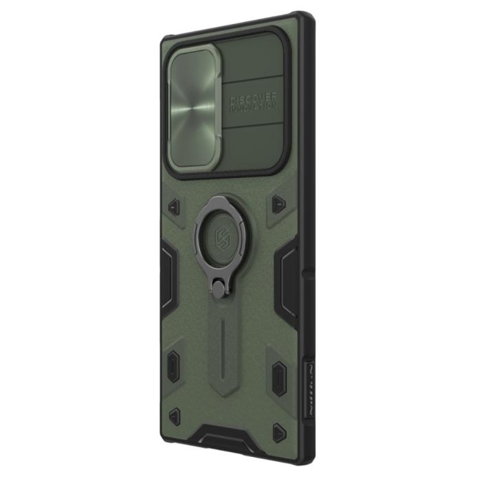 Bild 3, NILLKIN NILLKIN Samsung Galaxy S22 Ultra Skal CamShield Armor Ring Grön - Teknikhallen.se