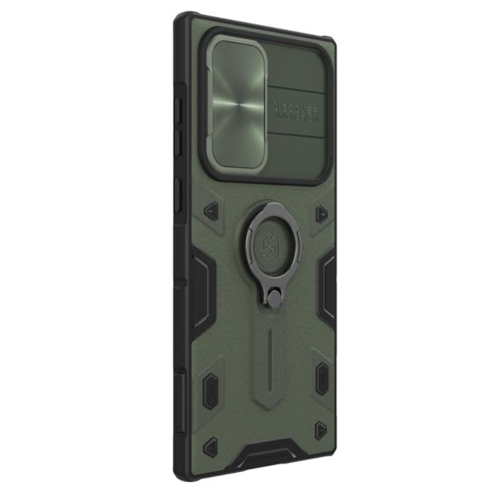 Bild 4, NILLKIN NILLKIN Samsung Galaxy S22 Ultra Skal CamShield Armor Ring Grön - Teknikhallen.se