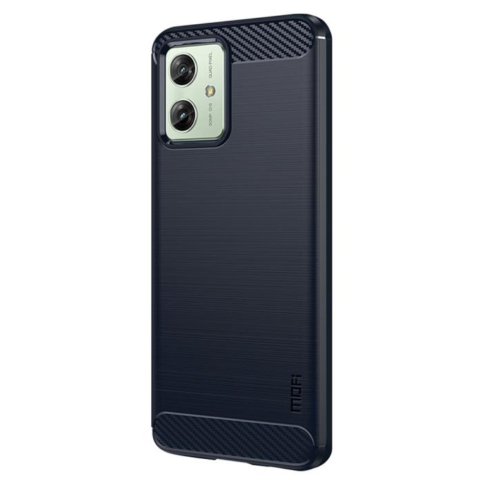 Bild 2, MOFI MOFI Motorola Moto G54 5G Skal Borstad Stål Textur Blå - Teknikhallen.se