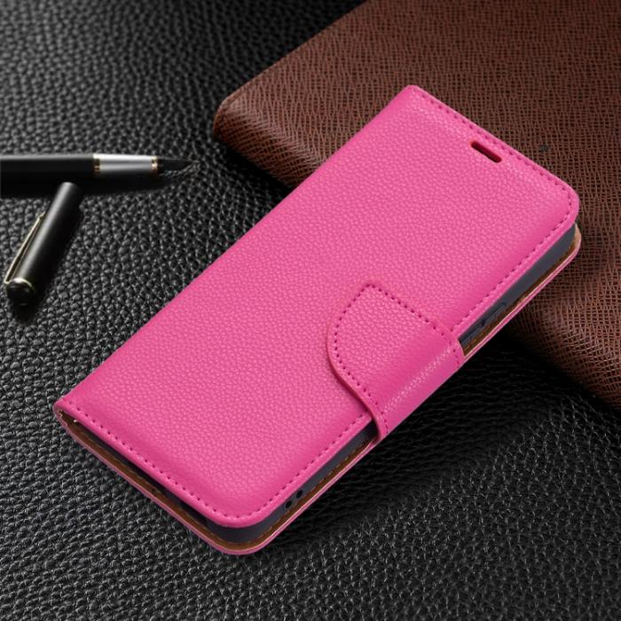 Bild 6,  Samsung Galaxy S22 Fodral Litchi Shark Rosa - Teknikhallen.se