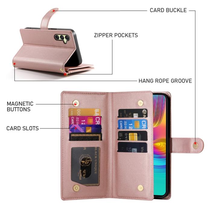 Bild 6,  Samsung Galaxy A16 / A26 5G Fodral Med Kortfack Roséguld - Teknikhallen.se