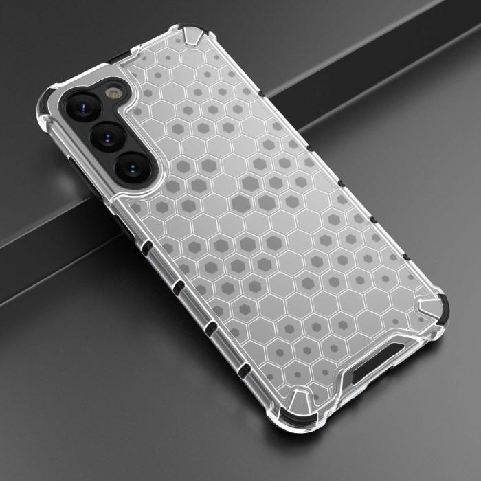 Bild 5,  Samsung Galaxy S23 Plus Skal Honeycomb Hybrid Grå - Teknikhallen.se