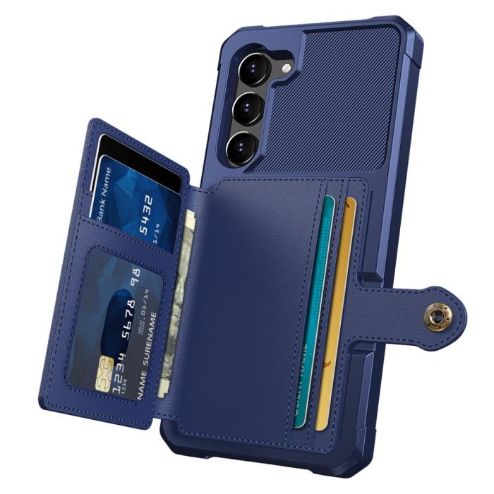 Bild 3,  Samsung Galaxy S23 Plus Skal Med Plånbok Blå - Teknikhallen.se