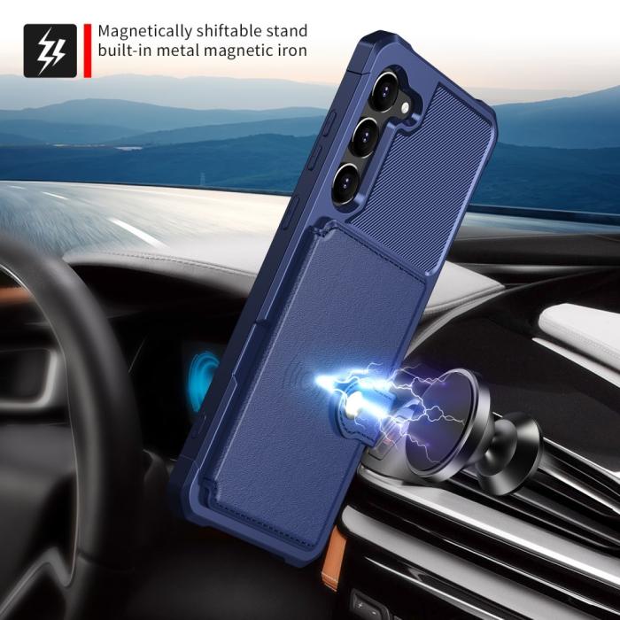 Bild 6,  Samsung Galaxy S23 Plus Skal Med Plånbok Blå - Teknikhallen.se