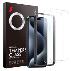 NORTHJO NORTHJO iPhone 15 Pro Max Sk&auml;rmskydd 2-PACK H&auml;rdat Glas - Teknikhallen.se