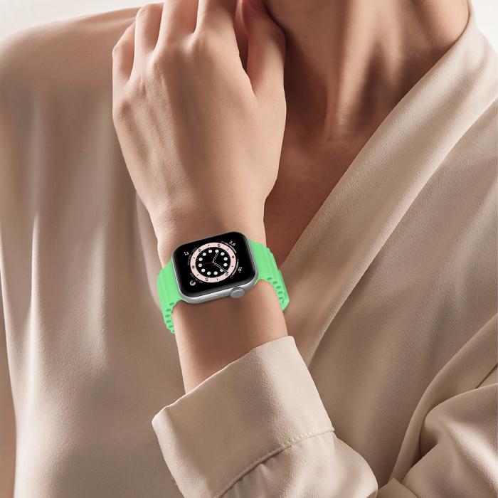 Bild 6, ColorPop Apple Watch 42/41/40/38 mm Armband Ocean Wave Pistasch - Teknikhallen.se