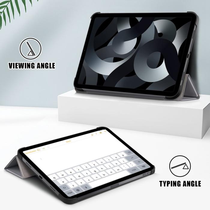 Bild 4,  iPad 11 2025 / 10.9 2022 Fodral Tri-Fold Grå - Teknikhallen.se