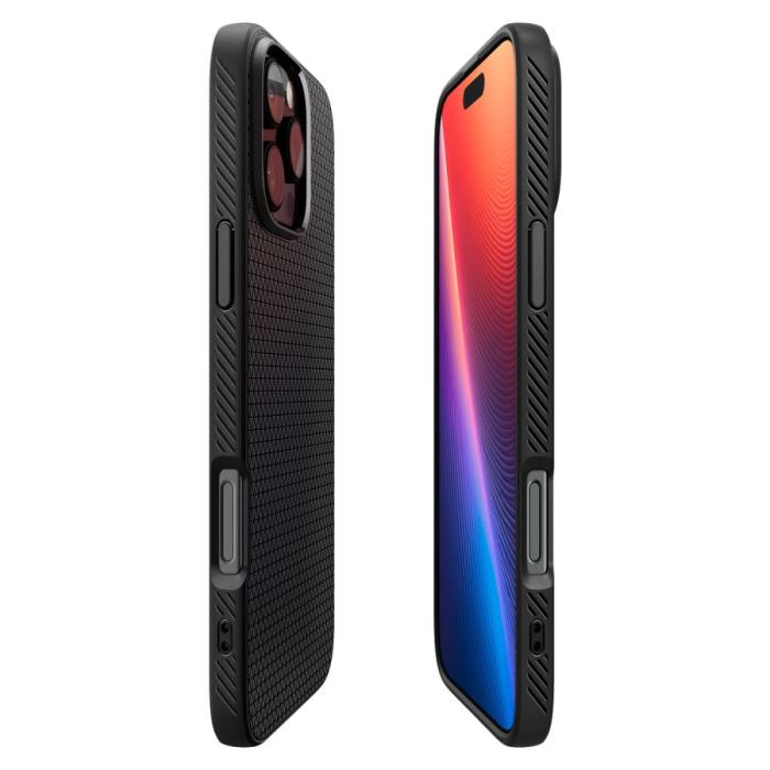 Bild 6, Spigen Spigen iPhone 16 Pro Max Skal Liquid Air Matt Svart - Teknikhallen.se