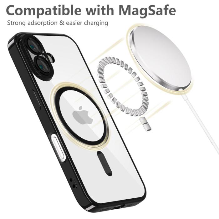 Bild 5, Tech-Protect Tech-Protect iPhone 16 Skal MagSafe MagFlex Shiny Black - Teknikhallen.se