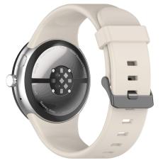  Google Pixel Watch 4 / 3 45 mm Armband Silikon Beige - Teknikhallen.se