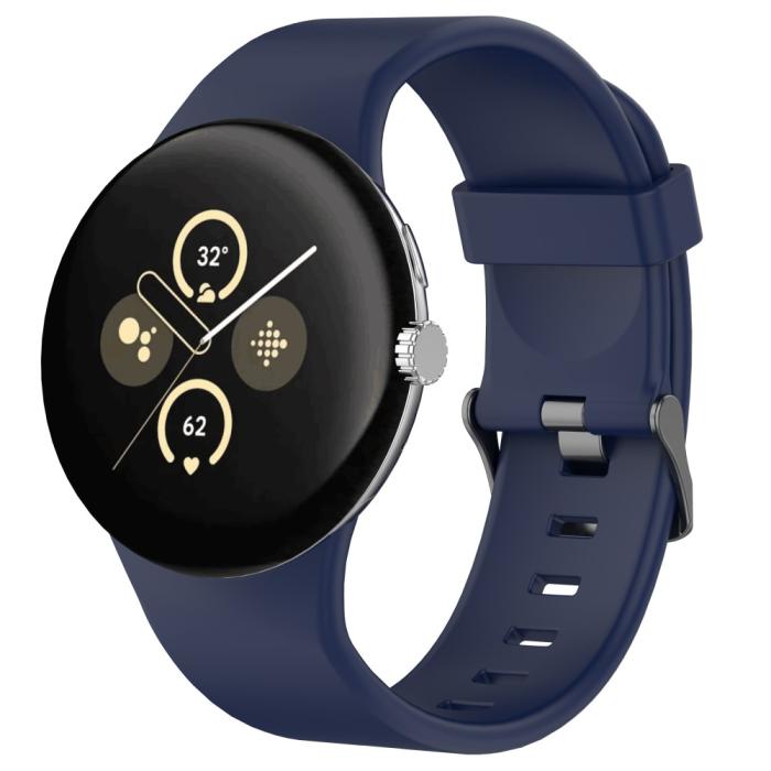 Bild 4,  Google Pixel Watch 4 / 3 45 mm Armband Silikon Mörk Blå - Teknikhallen.se