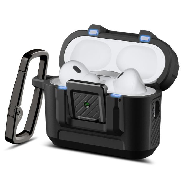 Bild 3, Spigen Spigen AirPods Pro 3 Skal LockFit Matt Svart - Teknikhallen.se