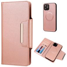  iPhone 12 / 12 Pro - 2in1 Magnet Fodral - Ros&eacute;guld - Teknikhallen.se