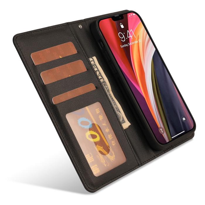 Bild 5,  iPhone 12 / 12 Pro - 2in1 Magnet Fodral - Svart - Teknikhallen.se