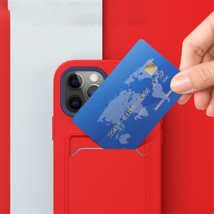 Bild 2,  iPhone 13 - Hybrid Skal Med Kortfack - Röd/Blå - Teknikhallen.se