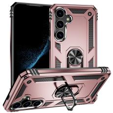  Samsung Galaxy S24 Skal Hybrid Armor Ring Ros&eacute;guld - Teknikhallen.se