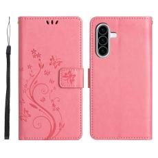  Samsung Galaxy A27 5G Fodral Blommor/Fj&auml;rilar Rosa - Teknikhallen.se