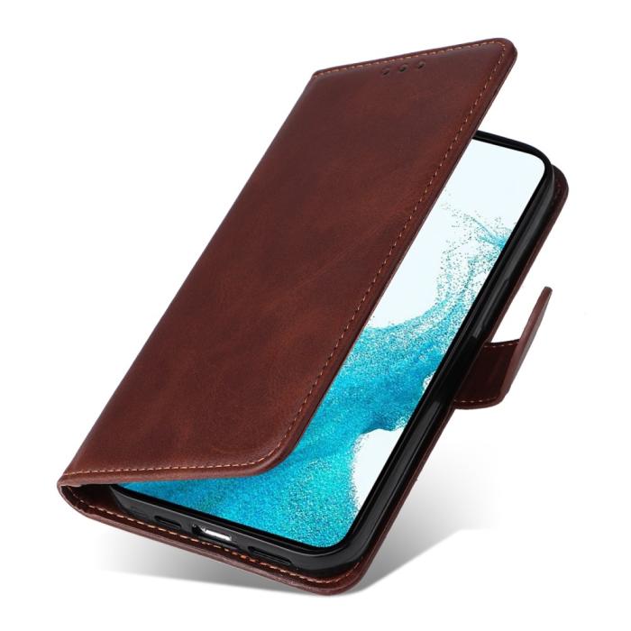 Bild 5,  Samsung Galaxy A54 5G Fodral Läder Brun - Teknikhallen.se