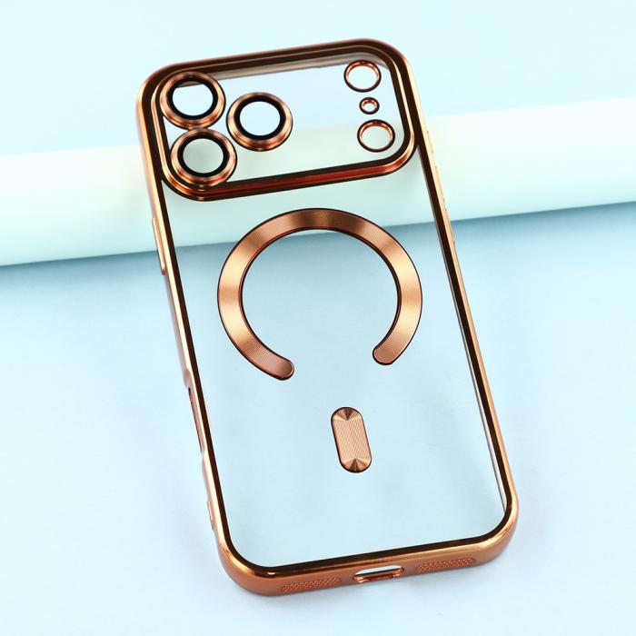 Bild 6,  iPhone 17 Pro Max Skal MagSafe Electroplated TPU Koppar - Teknikhallen.se
