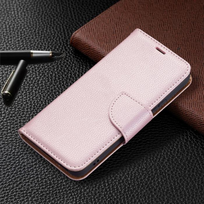 Bild 6,  Samsung Galaxy S22 Fodral Litchi Shark Roséguld - Teknikhallen.se
