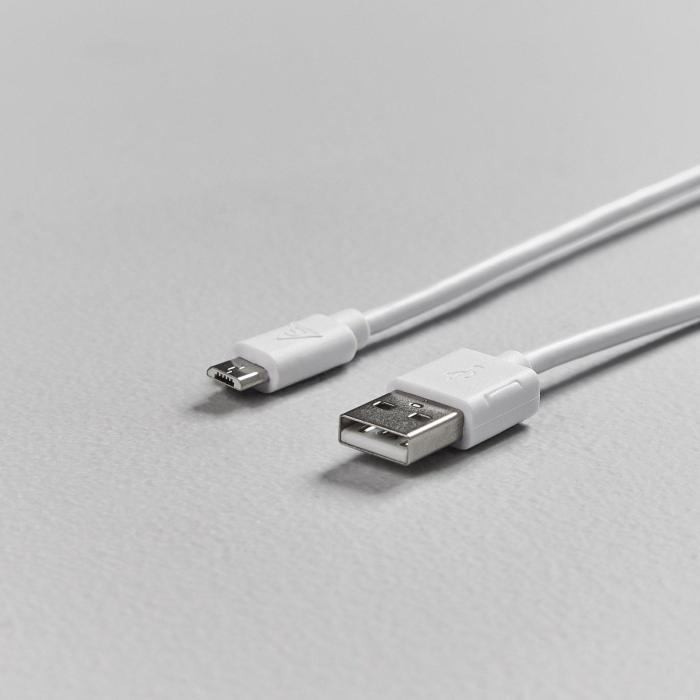 Bild 6, Smartline Smartline 3m Micro USB Laddningskabel Vit - Teknikhallen.se