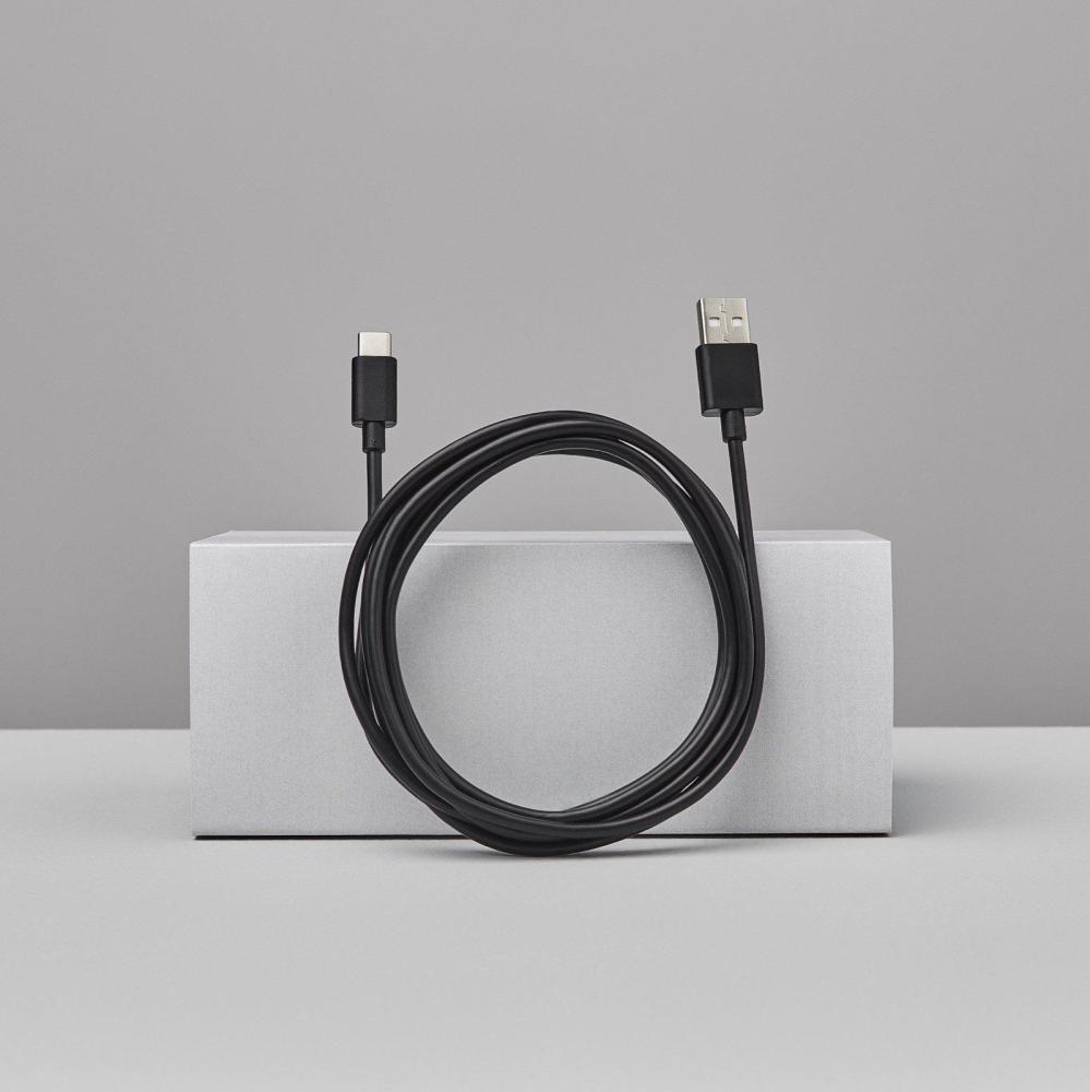 Smartline Smartline 1m 3A USB-C Laddningskabel Svart - Teknikhallen.se