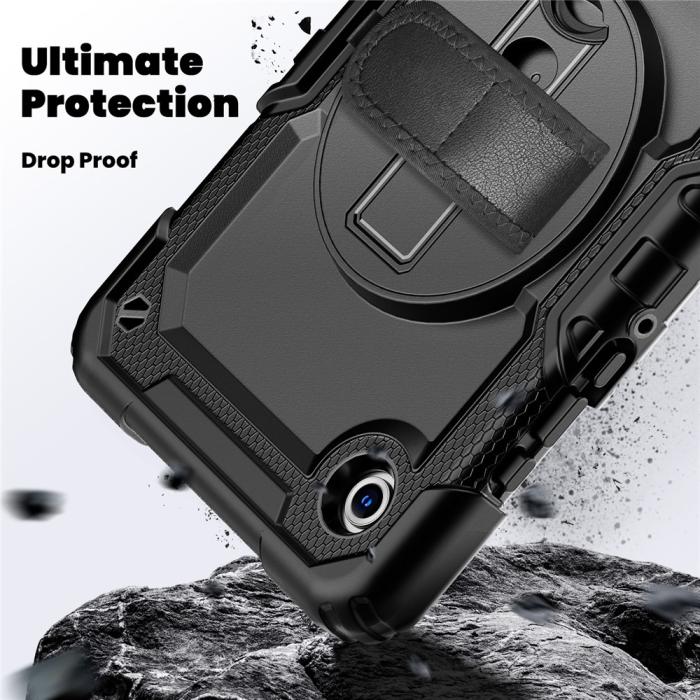 Bild 4,  Galaxy Tab A11/A9 Skal 360 Shockproof Hybrid Kickstand Svart - Teknikhallen.se
