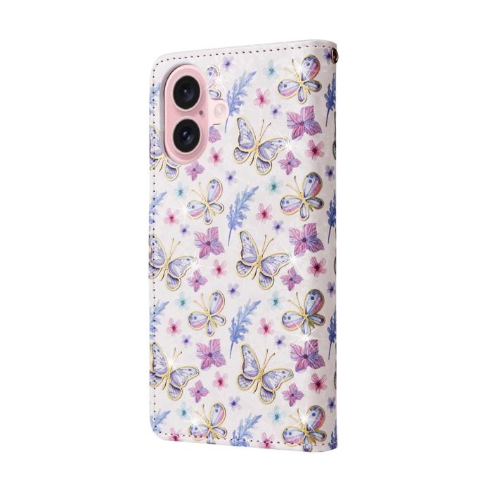 Bild 6,  iPhone 17 Fodral RFID Läder Fjärilar / Blommor - Teknikhallen.se