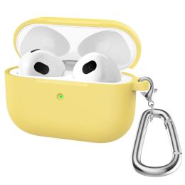  AirPods 3 Skal Silikon Med Krok Gul - Teknikhallen.se