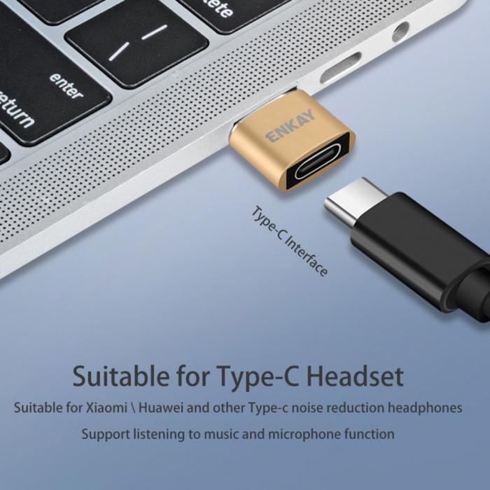 Bild 4, ENKAY ENKAY USB-A Till USB-C Adapter Svart - Teknikhallen.se