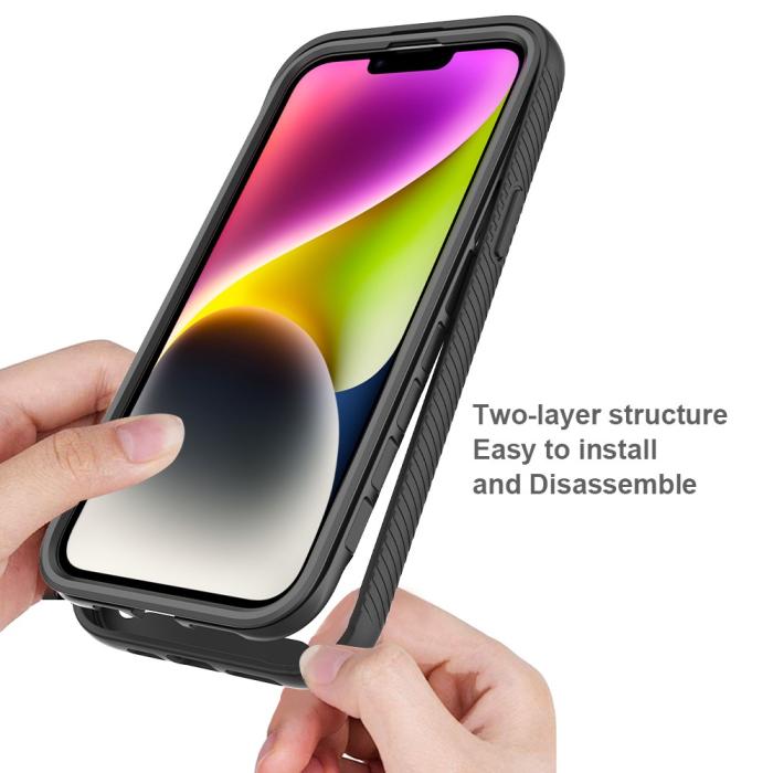Bild 4,  iPhone 15 Plus Skal Shockproof Med Frontram Mörk Blå - Teknikhallen.se