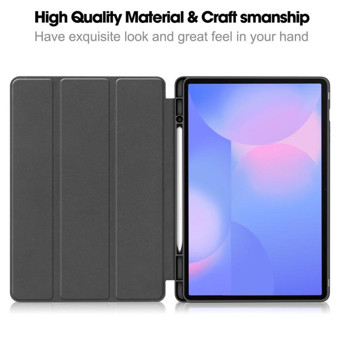 Bild 2,  Samsung Galaxy Tab S10 FE Plus Fodral Tri-Fold Pennhållare - Teknikhallen.se