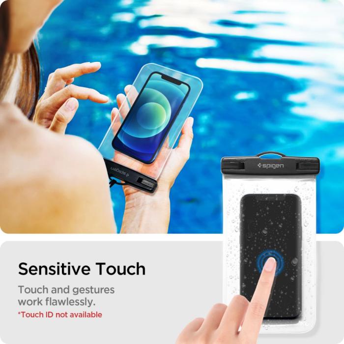 Bild 4, Spigen Spigen 2-PACK Universal Vattentät Påse / Mobilväska Transparent - Teknikhallen.se