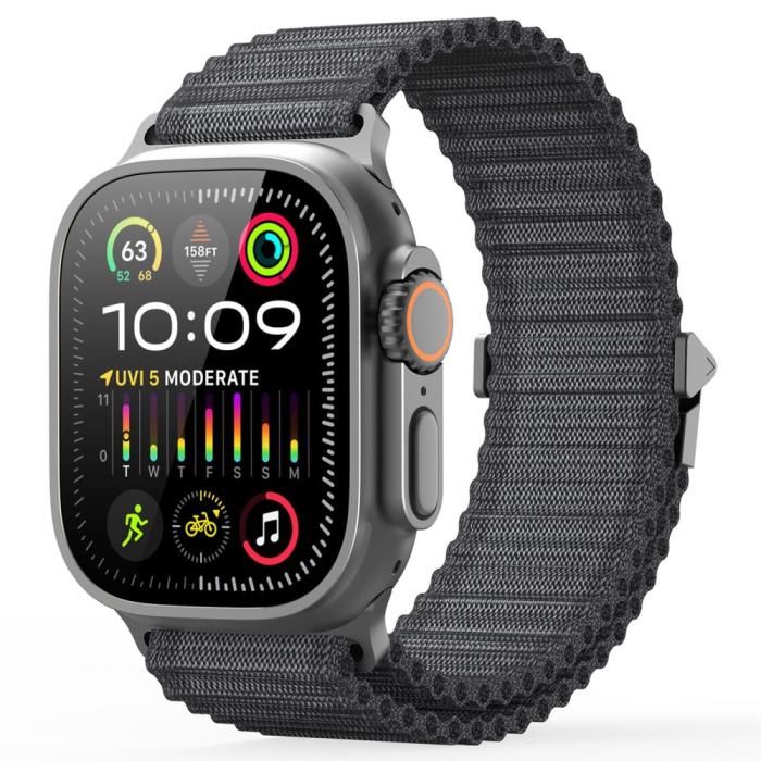Bild 3, DUX DUCIS DUX DUCIS Apple Watch 38/40/41/42 mm Armband Nylon Svart - Teknikhallen.se